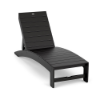 Black Leisure MGP Slat Style commercial pool chaise lounge with adjustable back