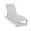 White Leisure MGP Slat Style commercial patio chaise lounge with Marine Grade Polymer construction