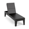 Black Leisure MGP Flat Solid Style commercial pool chaise lounge with adjustable back