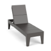 Grey Leisure MGP Flat Solid Style patio chaise with solid seat and adjustable backrest