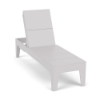 White Leisure MGP Flat Solid Style commercial chaise lounge with Marine Grade Polymer construction