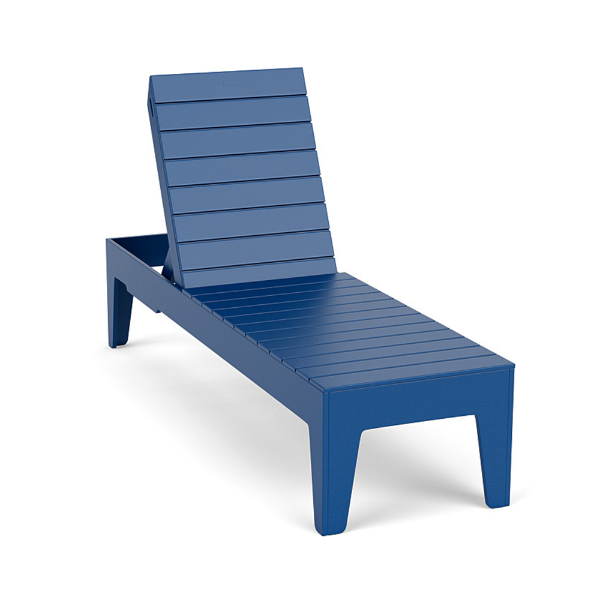 Royal Blue Leisure MGP Flat Slat Style pool chaise lounge with adjustable reclining back