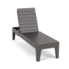 Grey Leisure MGP Flat Slat Style patio chaise with open slat seat and adjustable back