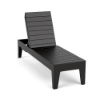 Black Leisure MGP Flat Slat Style commercial pool chaise lounge with adjustable backrest