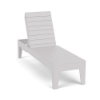 White Leisure MGP Flat Slat Style commercial chaise lounge with Marine Grade Polymer construction