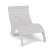 White Aqua MGP 9–15 inch ledge in-pool sand chair with contoured slatted seat and curved profile