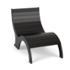 Black Aqua MGP 9–15 inch ledge in-pool sand chair with low-profile curved slat design