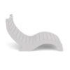 Side profile of white Aqua MGP 0–9 inch ledge in-pool sand chair with contoured slatted seating