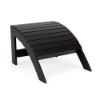 Black Leisure MGP outdoor footrest ottoman with durable Marine Grade Polymer slatted construction