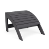 Leisure MGP patio footrest ottoman in premium Susquehanna Grey with low-maintenance Marine Grade Polymer construction