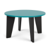 20-inch Leisure MGP round patio side table with Aruba top and Black Marine Grade Polymer frame