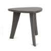 Grey Leisure MGP modern patio side table with triangular top and weather-resistant Marine Grade Polymer construction