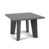 Grey 20-inch Leisure MGP square patio side table with durable Marine Grade Polymer construction for outdoor spaces