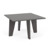 Grey 30-inch Leisure MGP square patio side table with Marine Grade Polymer construction for commercial patios and outdoor lounge areas