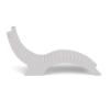 Side view of white Aqua MGP chaise lounge for 9–15 inch pool ledges