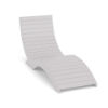 White Aqua MGP in-pool chaise lounge with contoured one-piece profile for shallow swimming pool sun shelves