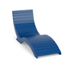 Royal Blue Aqua MGP in-pool chaise lounge with sculpted profile and slatted surface for shallow commercial pool ledges