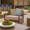 MGP Deep Seating cushioned lounge chair with arms in a commercial outdoor patio conversation area