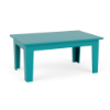 26 x 46 marine grade polymer rectangular commercial patio coffee table in Aruba finish