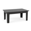 26 x 46 marine grade polymer rectangular commercial patio coffee table in Black finish