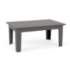 26 x 46 marine grade polymer rectangular commercial patio coffee table in Grey finish