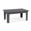 26 x 46 marine grade polymer rectangular commercial patio coffee table in Susquehanna Grey finish