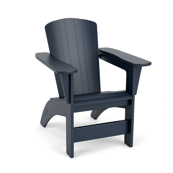 Leisure MGP Classic commercial patio Adirondack chair in Navy marine grade polymer finish