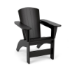 Leisure MGP Classic commercial patio Adirondack chair in Black marine grade polymer finish
