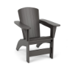 Leisure MGP Classic commercial patio Adirondack chair in Grey marine grade polymer finish