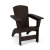 Leisure MGP Classic commercial patio Adirondack chair in Northeastern Walnut marine grade polymer finish