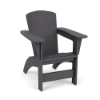 Leisure MGP Classic commercial patio Adirondack chair in Susquehanna Grey marine grade polymer finish