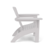 Side view of Leisure MGP Classic commercial patio Adirondack chair in White marine grade polymer finish