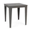 36-inch Leisure MGP square commercial patio bar table in Grey marine grade polymer with center umbrella hole