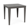 42-inch Leisure MGP square commercial patio bar table in Grey marine grade polymer with center umbrella hole