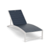 Urban Loft MGP commercial chaise lounge with Sky White aluminum frame, Dupione Sapphire slatted MGP surface, and adjustable back