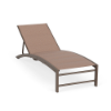 Urban Loft padded sling commercial chaise lounge with Textured Espresso aluminum frame, Windsor Apricot padded sling fabric, and adjustable back