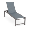 Urban Line ADA accessible sling commercial chaise lounge with Titanium Gray aluminum frame, Kozo Jewel sling fabric, and adjustable reclining back