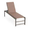 Urban Line ADA accessible padded sling commercial chaise lounge with Textured Espresso aluminum frame, Windsor Apricot padded sling, and adjustable back