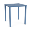 36-inch Coastal square aluminum commercial patio bar table in Steel Blue with perforated Bubble pattern tabletop