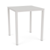 36-inch Coastal square aluminum commercial patio bar table in Sky White with solid tabletop