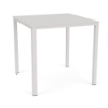 42-inch Coastal square aluminum commercial patio bar table in Sky White with solid tabletop
