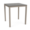 36-inch Coastal square commercial patio bar table with Satin Amber aluminum frame and Grey MGP tabletop