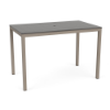 36 x 60-inch Coastal rectangular commercial patio bar table with Satin Amber aluminum frame and Grey MGP tabletop