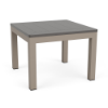 24-inch Coastal square commercial patio side table with Satin Amber aluminum frame and Grey MGP tabletop