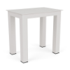 12 x 18 Coastal rectangular aluminum commercial patio side table in Sky White with a smooth solid tabletop