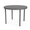 20" Urban round aluminum commercial patio side table in Slate Grey with cube-pattern perforated tabletop
