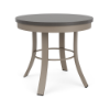 20" Universal round commercial patio side table with Grey MGP top and Satin Amber aluminum frame