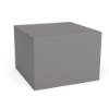 24" square commercial side table in titanium gray with solid sides and a clean contemporary cube design