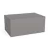 26" x 40" rectangular commercial coffee table in titanium gray with solid sides and a clean contemporary design