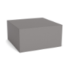 36" rectangular commercial coffee table in Titanium Gray with solid sides and a clean contemporary design